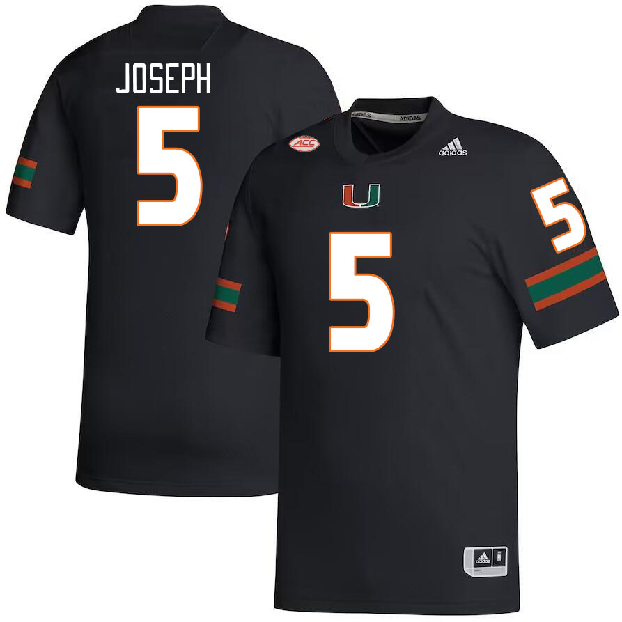 Men #5 Ray Ray Joseph Miami Hurricanes College Football Jerseys Stitched Sale-Black